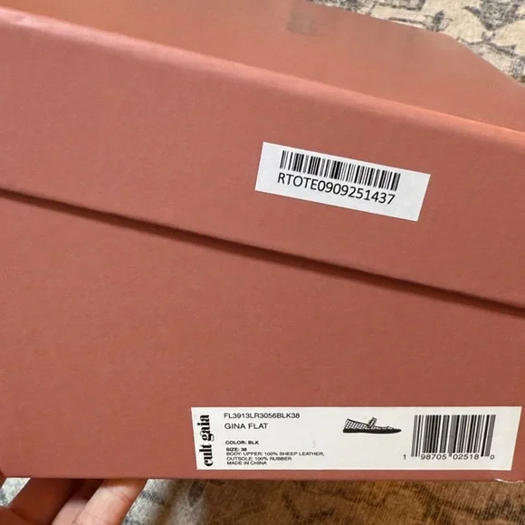 cult gaia Black Woven Mary Jane Flat with Gold Buckle - Picture 4 of 5